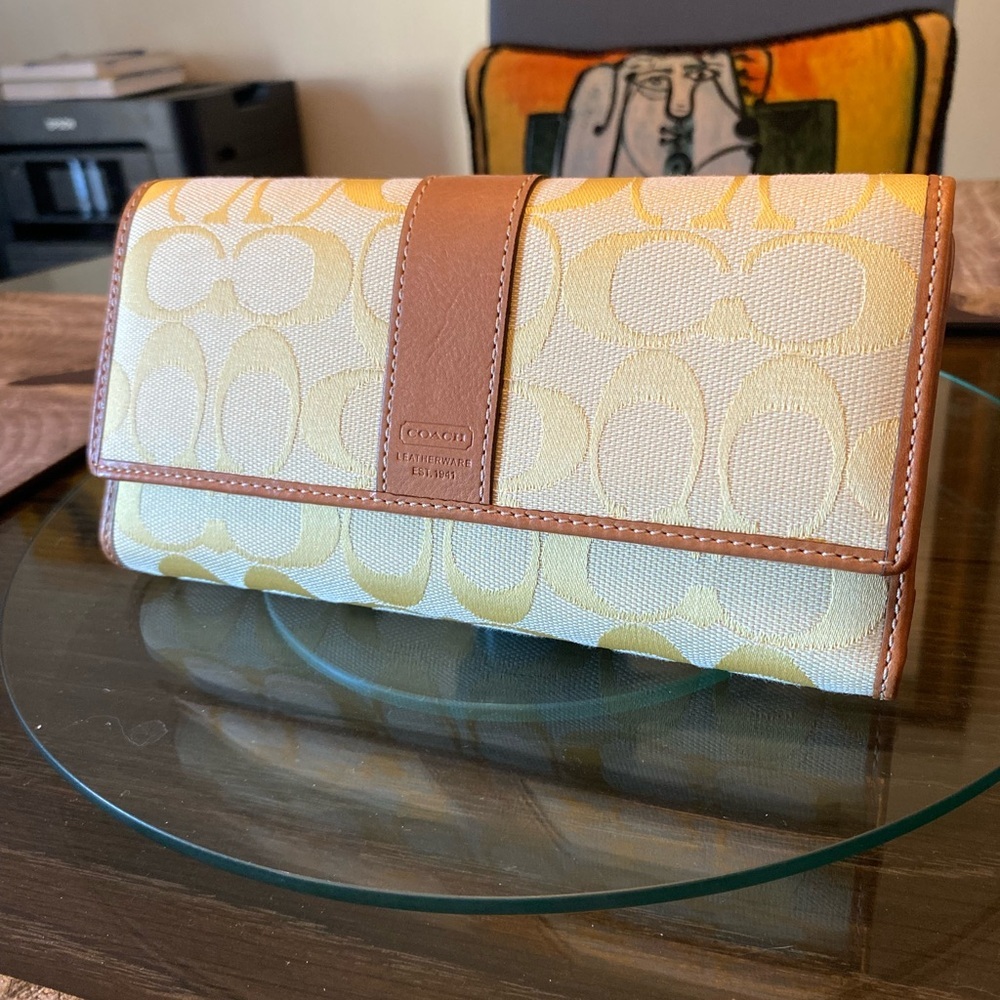 Coach Tan Leather Wallet